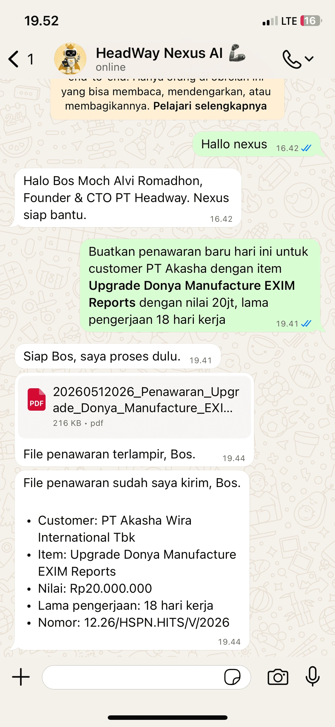 Buat Penawaran atau dokumen